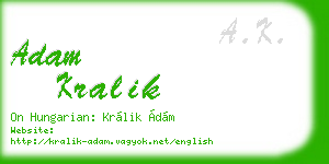 adam kralik business card